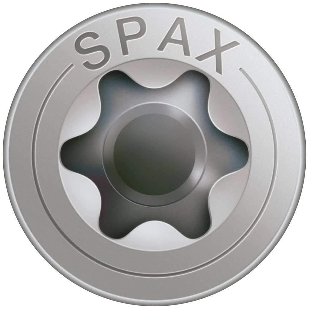 SPAX Universalschraube magaziniert, 4 x 35 mm, 200 Stück, Teilgewinde, Senkkopf, T-STAR plus T20, 4CUT, Edelstahl rostfrei A2 - 0197000400356