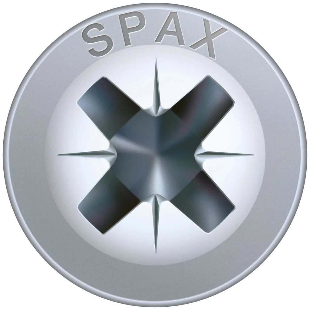 SPAX Universalschraube, 3,5 x 35 mm, 2000 Stück, Vollgewinde, Rückwandkopf, Kreuzschlitz Z2, 4CUT, WIROX - 0281010350352